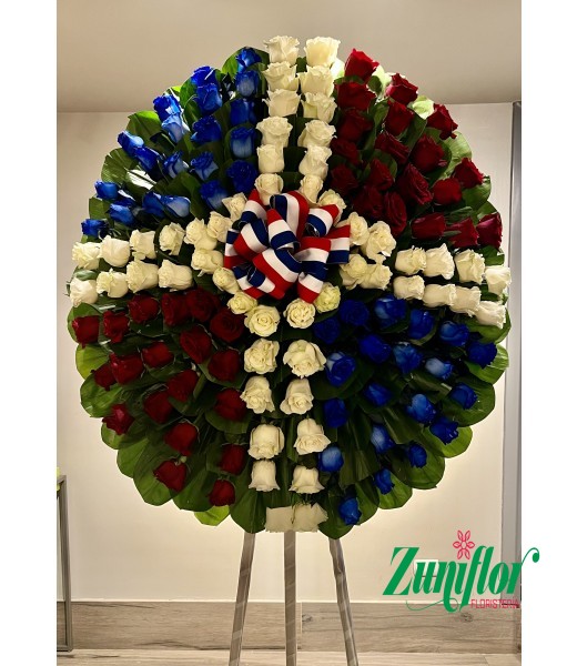 Ofrenda Floral Tricolor Redonda